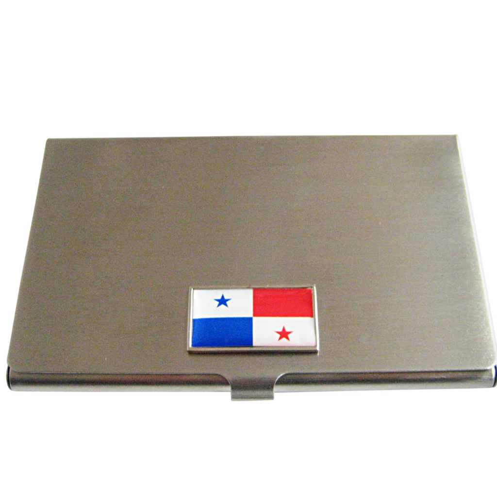 Thin Bordered Panama Flag Business Card Holder Thin Bordered Panama Flag Business Card Holder